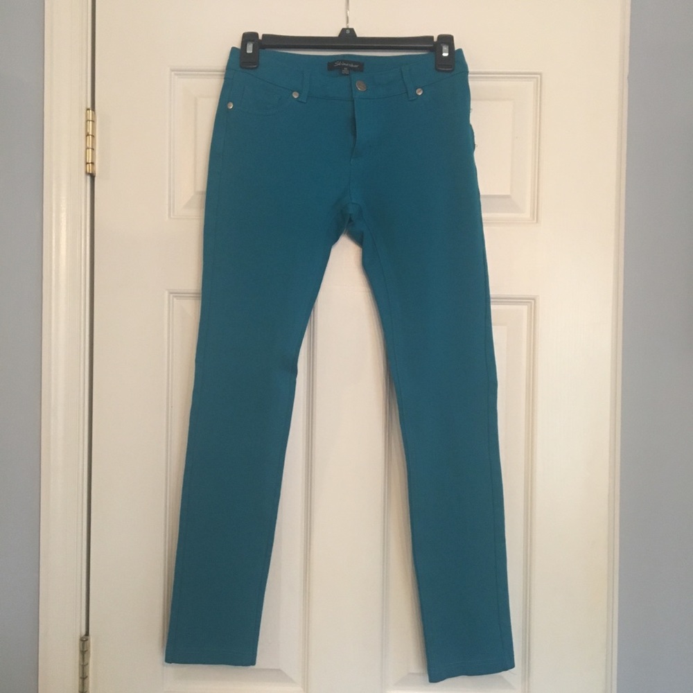 Teal Skinny Pants